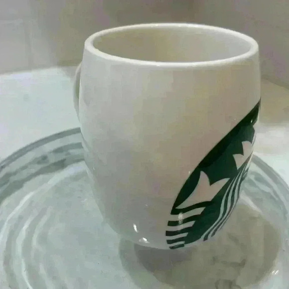 Starbucks Siren/Mermaid Logo - 14oz. Curved Coffee/Tea Mug - Green/White - Picture 5 of 7